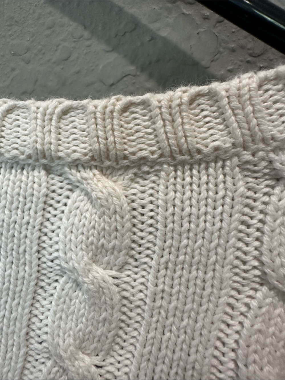 Lauren Ralph Lauren Cotton Cable Knit White Sweater Women’s Sz XL - Picture 8 of 11